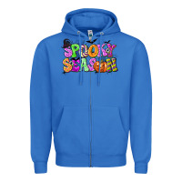 True Royal Spooky Season Zipper Hoodie - texasbilliewilder