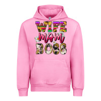 Fuchsia Pink wife mom boss daisy Urban Hoodie - NancyCooperArtShop