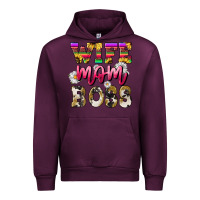 Mauve Wine wife mom boss daisy Urban Hoodie - NancyCooperArtShop