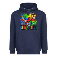 Navy different is beautiful Heavyweight Hoodie - JahusDesignShop