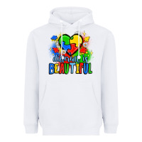 White different is beautiful Heavyweight Hoodie - JahusDesignShop
