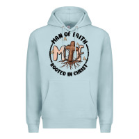 Blue Mist man of faith Premium Hoodie - MaliasSmallBusiness