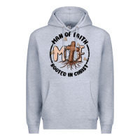 Heather Grey man of faith Premium Hoodie - MaliasSmallBusiness