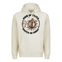 Oatmeal Heather man of faith Premium Hoodie - MaliasSmallBusiness
