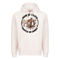 Pale Pink man of faith Premium Hoodie - MaliasSmallBusiness