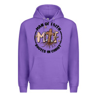 Purple man of faith Premium Hoodie - MaliasSmallBusiness