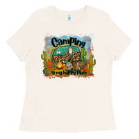 Bone camping is my happy place Ladies Tee - BarkalooDesign