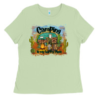 Matcha camping is my happy place Ladies Tee - BarkalooDesign