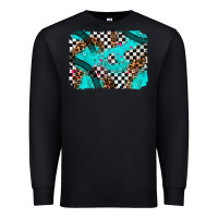 Black race day turquoise background Premium Sweatshirt - AdoDesignShop