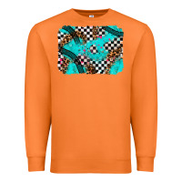 Carrot race day turquoise background Premium Sweatshirt - AdoDesignShop