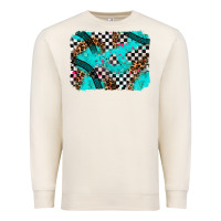 Sandshell race day turquoise background Premium Sweatshirt - AdoDesignShop
