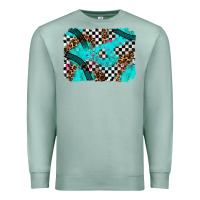 Seafoam race day turquoise background Premium Sweatshirt - AdoDesignShop