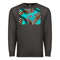 Smoke race day turquoise background Premium Sweatshirt - AdoDesignShop