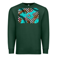Sports Green race day turquoise background Premium Sweatshirt - AdoDesignShop