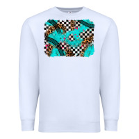 White race day turquoise background Premium Sweatshirt - AdoDesignShop