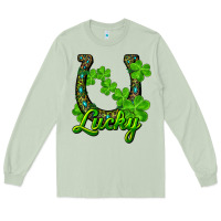 Matcha Lucky shamrock horseshoe Long Sleeve Tee - RanaPortraitStore