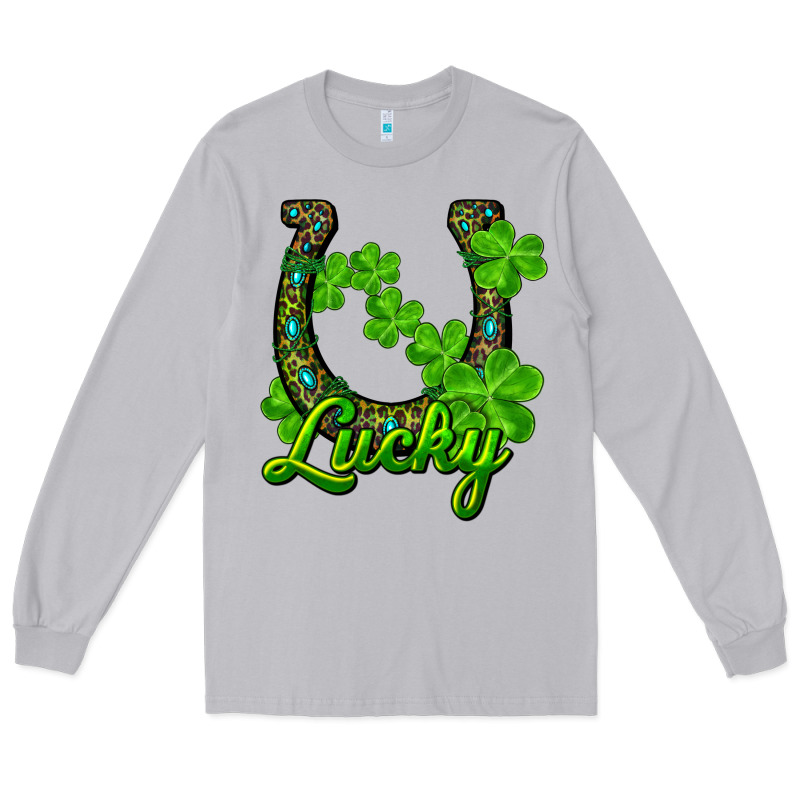Lucky Shamrock Horseshoe Long Sleeve Tee by RanaPortraitStore | Teevron