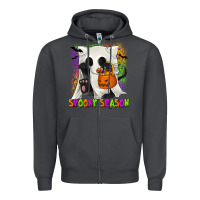 Smoke Spooky Season Ghost Cat Zipper Hoodie - texasbilliewilder