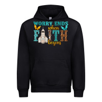 Black worry ends when faith begins Urban Hoodie - NancyCooperArtShop