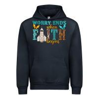Navy worry ends when faith begins Urban Hoodie - NancyCooperArtShop