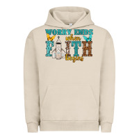 Pigment French Oak worry ends when faith begins Urban Hoodie - NancyCooperArtShop