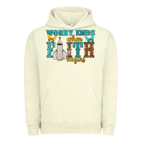 Pigment Pistachio worry ends when faith begins Urban Hoodie - NancyCooperArtShop