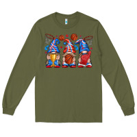 Army Green basketball gnome Long Sleeve Tee - texasbilliewilder