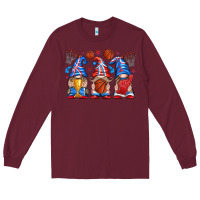 Burgundy basketball gnome Long Sleeve Tee - texasbilliewilder