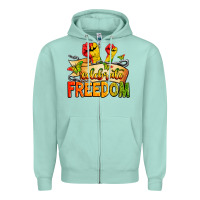 Seafoam celebrate freedom Zipper Hoodie - Zillion Design Studio