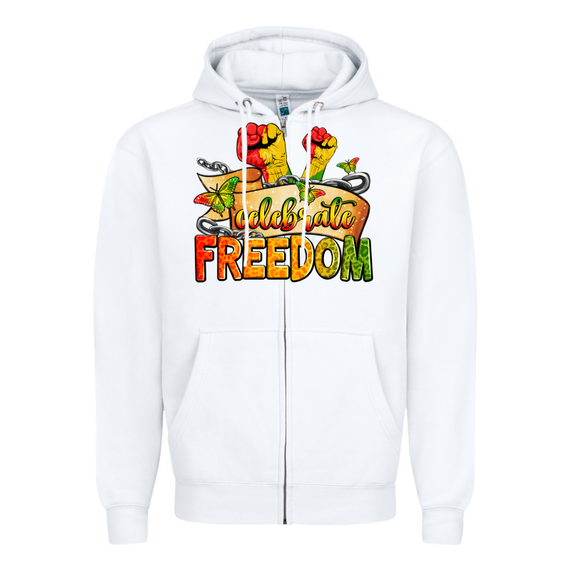 Celebrate Freedom Zipper Hoodie by Zillion Design Studio | Teevron