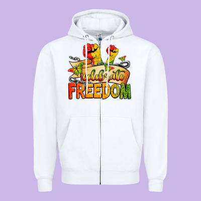Celebrate Freedom Zipper Hoodie Designed By Zillion Design Studio