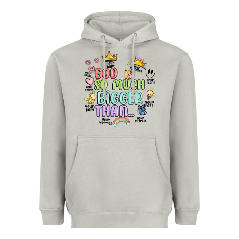 God Is Bigger Heavyweight Hoodie by JahusDesignShop | Teevron
