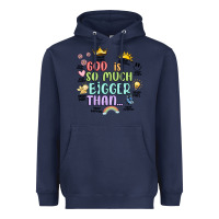 Navy god is bigger Heavyweight Hoodie - JahusDesignShop
