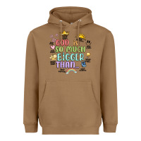 Toasted Coconut god is bigger Heavyweight Hoodie - JahusDesignShop