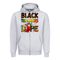 Heather Grey black teachers are dope Zipper Hoodie - Zillion Design Studio