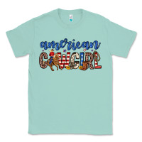 Seafoam american cowgirl Classic Tee - Zillion Design Studio