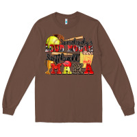 Chestnut somebody's loud mouth softball mama Long Sleeve Tee - Zillion Design Studio