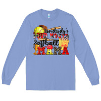 Colony Blue somebody's loud mouth softball mama Long Sleeve Tee - Zillion Design Studio