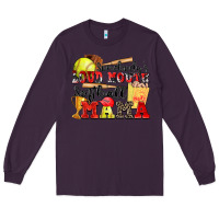 Plum somebody's loud mouth softball mama Long Sleeve Tee - Zillion Design Studio