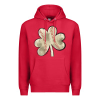 Cardinal baseball distressed shamrock Premium Hoodie - MaliasSmallBusiness