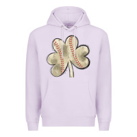 Lilac baseball distressed shamrock Premium Hoodie - MaliasSmallBusiness