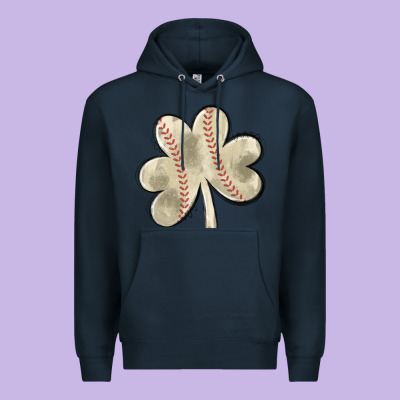 Baseball Distressed Shamrock Premium Hoodie Designed By Maliassmallbusiness