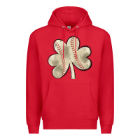 Red baseball distressed shamrock Premium Hoodie - MaliasSmallBusiness