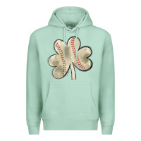 Seafoam baseball distressed shamrock Premium Hoodie - MaliasSmallBusiness