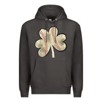 Smoke baseball distressed shamrock Premium Hoodie - MaliasSmallBusiness