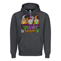 Smoke Spooky Season Gnomes Zipper Hoodie - texasbilliewilder