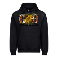 Black with god all things are possible Urban Hoodie - NancyCooperArtShop