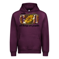 Mauve Wine with god all things are possible Urban Hoodie - NancyCooperArtShop