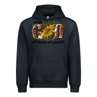 Navy with god all things are possible Urban Hoodie - NancyCooperArtShop