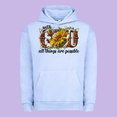 With God All Things Are Possible Urban Hoodie Designed By Nancycooperartshop